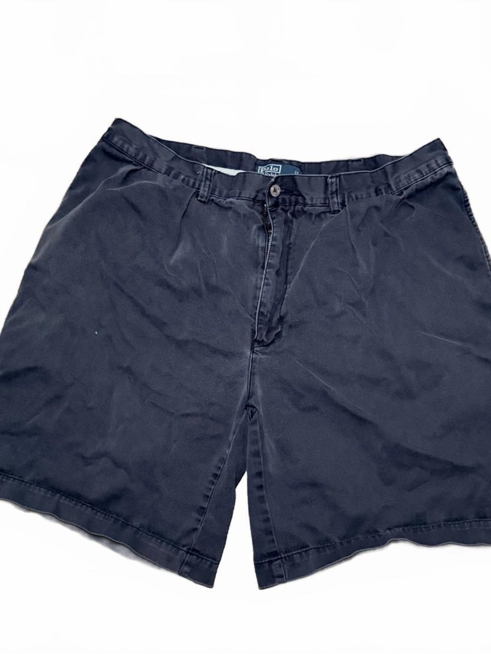 Ralph Lauren Men’s Dark Navy Flat-Front Cotton Shorts
